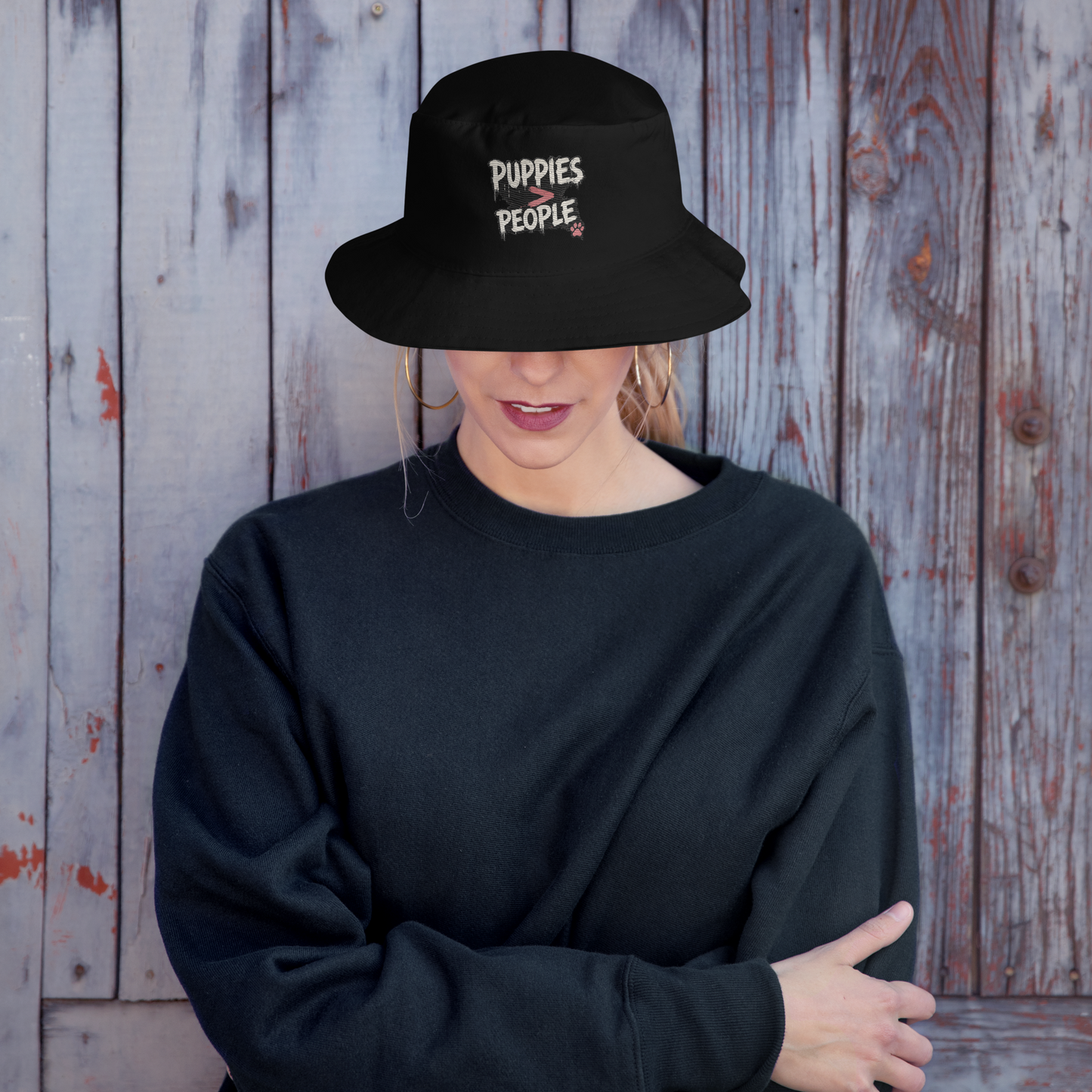 Puppies > People Bucket Hat
