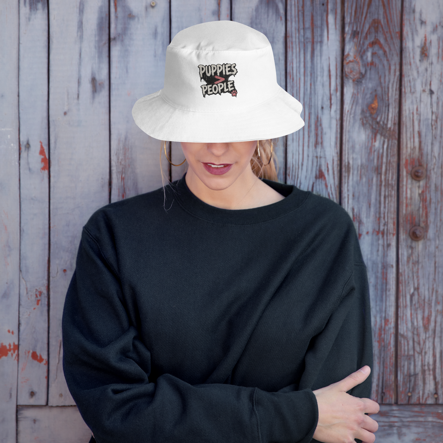 Puppies > People Bucket Hat